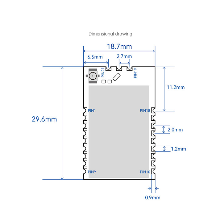 SX1262PA+LNA LoRa Module 868MHz (862-960MHz) High Sensitivity Wireless Communication Module 1W High Power with SPI Interface