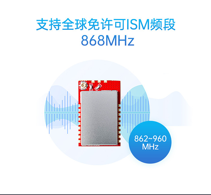 SX1262PA+LNA LoRa Module 868MHz (862-960MHz) High Sensitivity Wireless Communication Module 1W High Power with SPI Interface