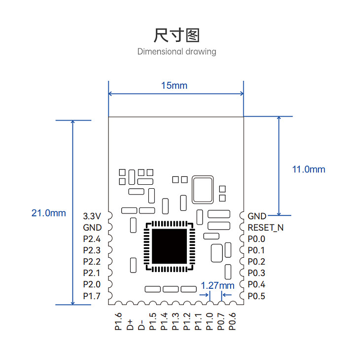 CC2340 Bluetooth-compatible Digital Transmission Module BLE5.3 Serial Port Pass-through Slave Mode Support Secondary Development