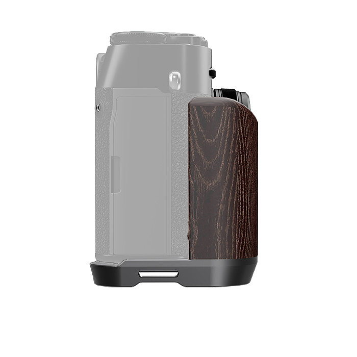 Aluminum Alloy Quick Release L Plate Wooden Camera Hand Grip Handle Base Holder Board Mount for Fujifilm X100VI for ARCA Tripod