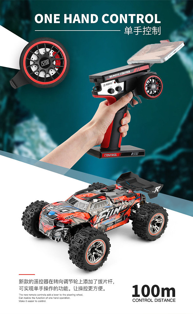 New Wltoys 184008 1/18 2.4G RC Cars 3 In 1 Brushless Motor And ESC 4WD Off-road Car 60Km/H High Speed Racing Toys For Kids