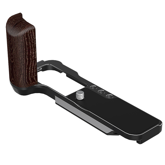 Aluminum Alloy Quick Release L Plate Wooden Camera Hand Grip Handle Base Holder Board Mount for Fujifilm X100VI for ARCA Tripod