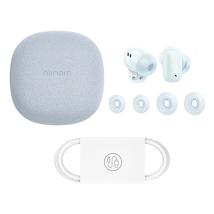 CN Baseus AirNora Series 2 TWS True Wireless Bluetooth-compatible Earphones Universal USB to Type-C 3A 0.39m+Dual Color Earcaps 4pcs