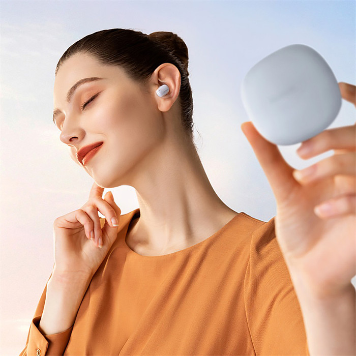 CN Baseus AirNora Series 2 TWS True Wireless Bluetooth-compatible Earphones Universal USB to Type-C 3A 0.39m+Dual Color Earcaps 4pcs
