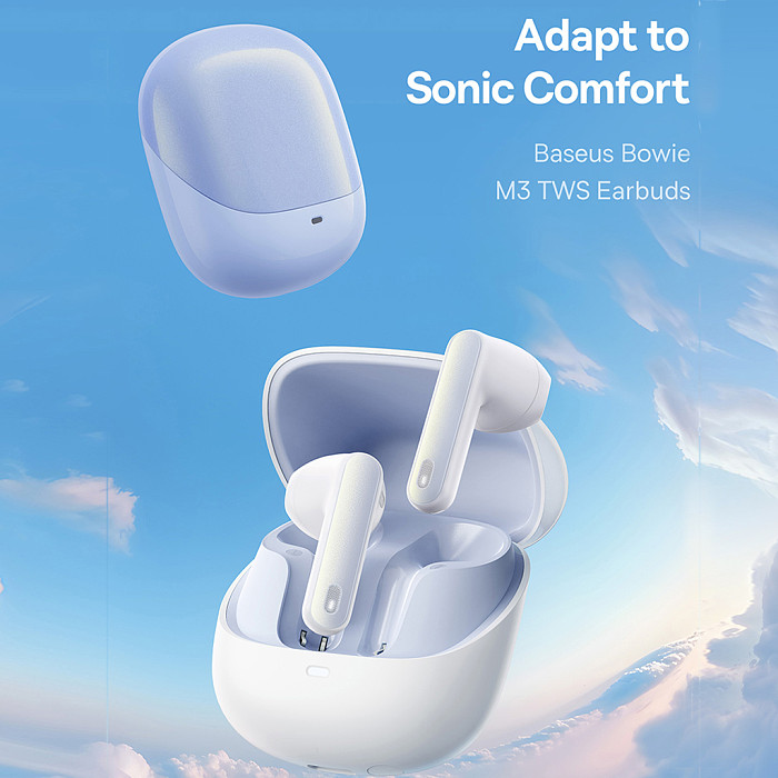 Baseus Bowie Series M3 TWS True Wireless Bluetooth-compatible Earphones Including Simple Universal Data Cable Type-c 3A 0.39M