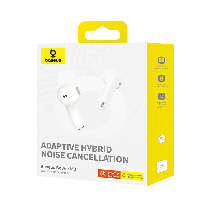 Baseus Bowie Series M3 TWS True Wireless Bluetooth-compatible Earphones Including Simple Universal Data Cable Type-c 3A 0.39M