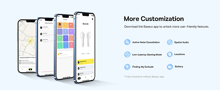 Baseus Bowie Series M3 TWS True Wireless Bluetooth-compatible Earphones Including Simple Universal Data Cable Type-c 3A 0.39M