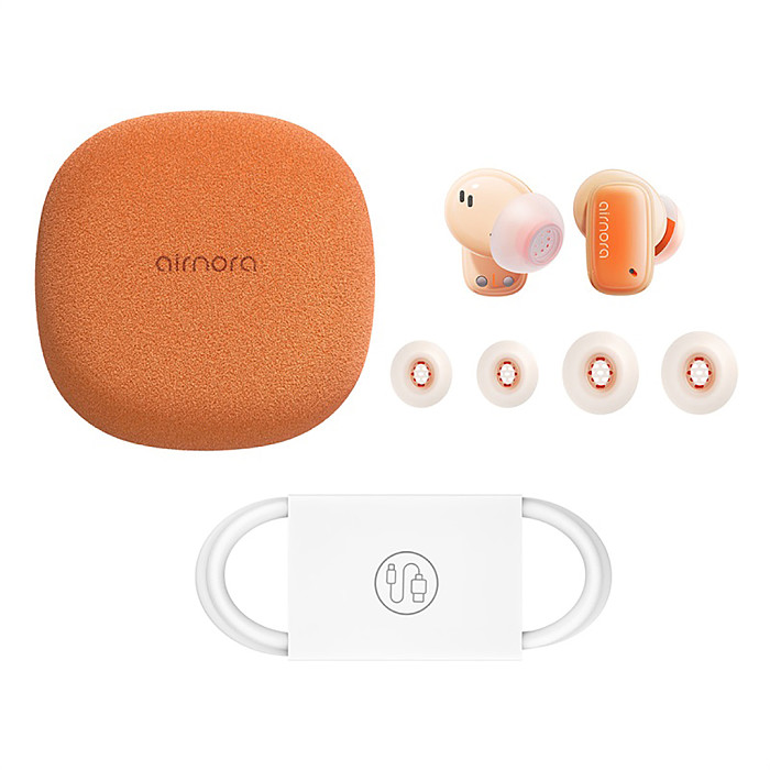 CN Baseus AirNora Series 2 TWS True Wireless Bluetooth-compatible Earphones Universal USB to Type-C 3A 0.39m+Dual Color Earcaps 4pcs