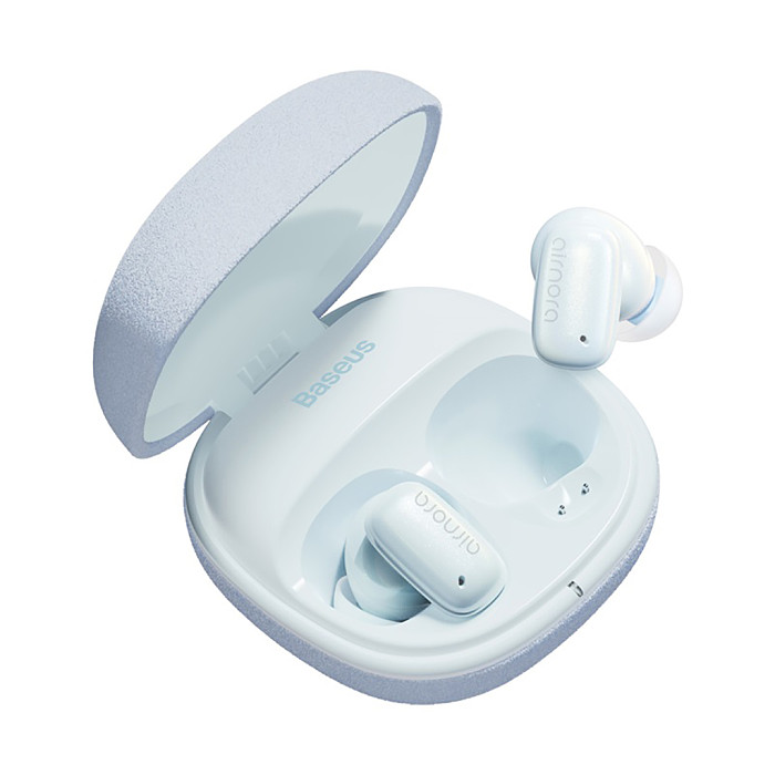 CN Baseus AirNora Series 2 TWS True Wireless Bluetooth-compatible Earphones Universal USB to Type-C 3A 0.39m+Dual Color Earcaps 4pcs