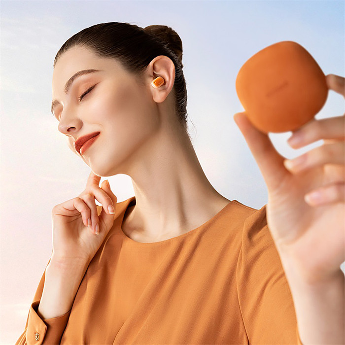 CN Baseus AirNora Series 2 TWS True Wireless Bluetooth-compatible Earphones Universal USB to Type-C 3A 0.39m+Dual Color Earcaps 4pcs