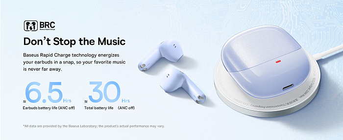 Baseus Bowie Series M3 TWS True Wireless Bluetooth-compatible Earphones Including Simple Universal Data Cable Type-c 3A 0.39M