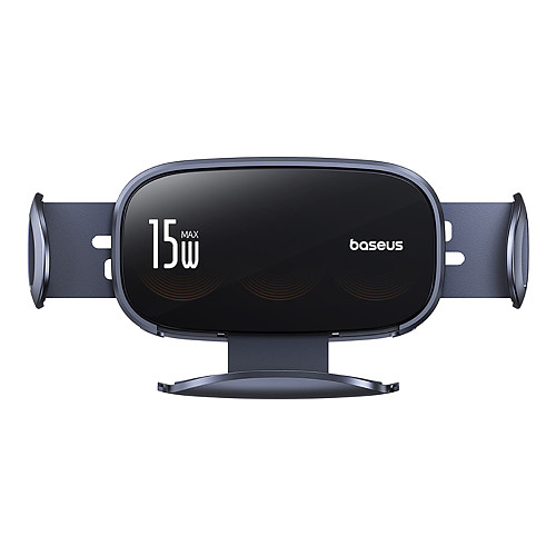 Baseus Black Chasing Light Three coil Electric Wireless Charging Car Holder Air Outlet Version