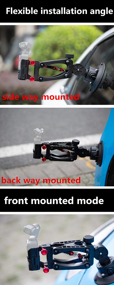Z-Axle Camera Car Bracket Suction Cup Mount for DJI Osmo Pocket 3 Gimbal Car Holder Stabilizer Car Windshield Attach Accessories