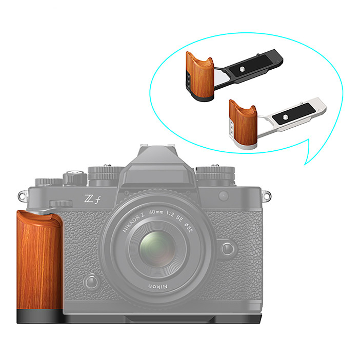 Quick Release L Plate Bracket Board Wooden Handle Handgrip For Nikon ZF Camera Bottom Plate Camera Tripod Photography Support