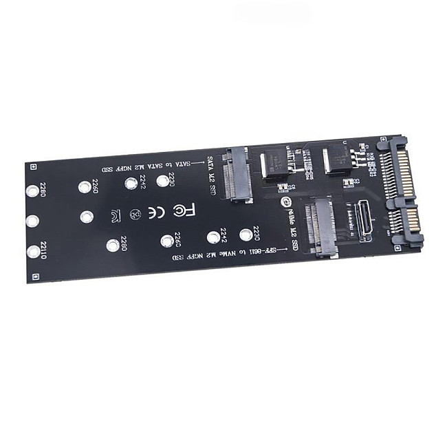 2-in-1 M2 Adapter Converter SATA M.2 SSD to Sata / for NVMe M.2 to SFF-8611 Oculink Adapter Card