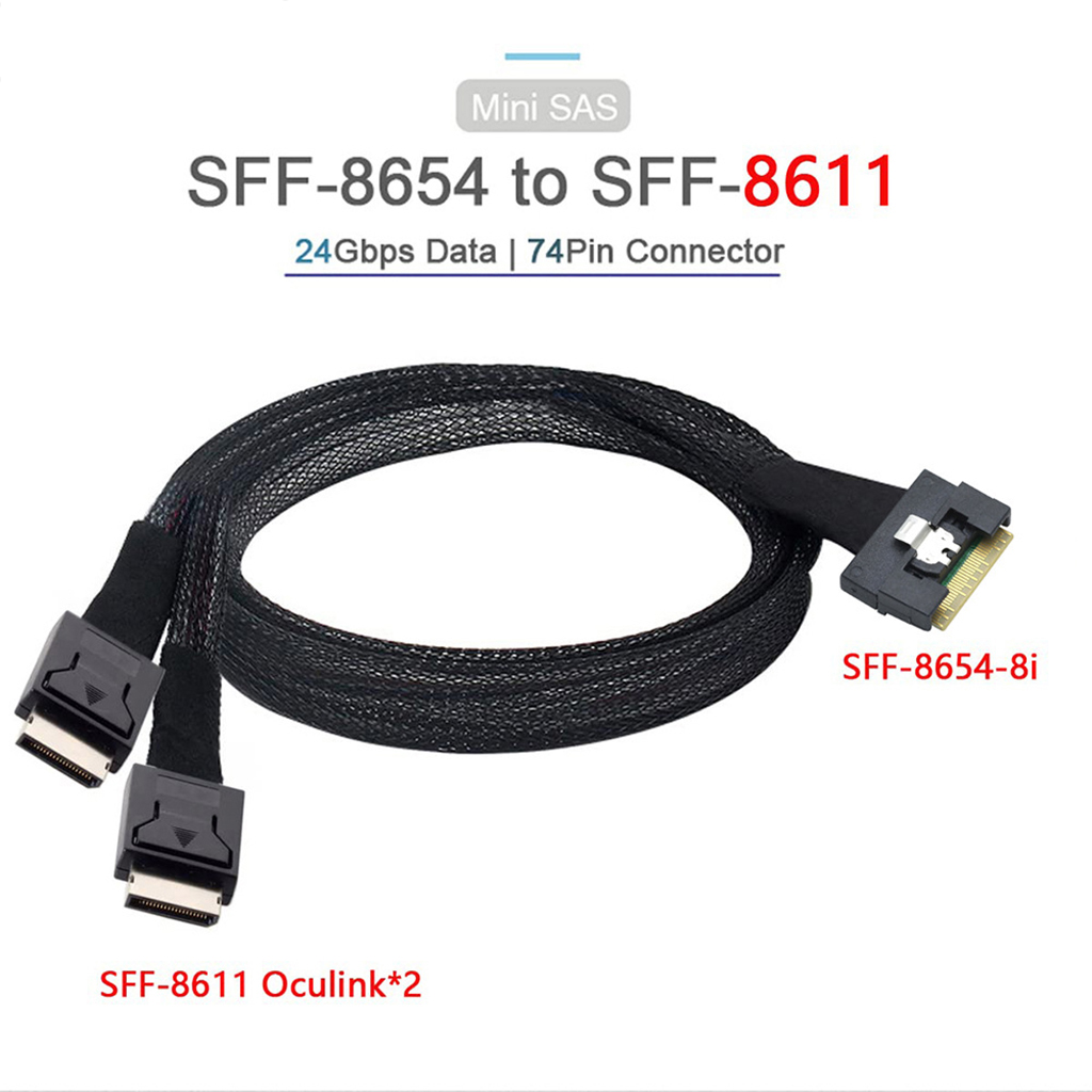 US$ 19.50 - PCIE PCI Express Slimline SAS SFF-8654 8i to Dual