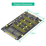 2-in-1 key M key B to U2-SATA 2230/2242/2260/2280 M.2 SSD Adapter Card Computer Accessories