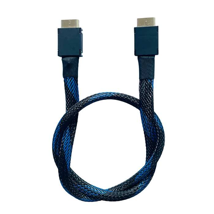 PCIE4.0x4 Full Function SFF8611 To SFF-8611 Extension Cable Ouclink4i Silver Plated Cable
