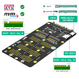 New Version 2 in 1 Combo M.2 NGFF NVMe SSD/SATA-Bus SSD to SFF-8654 And SATA Adapter
