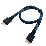 PCIE4.0x4 Full Function SFF8611 To SFF-8611 Extension Cable Ouclink4i Silver Plated Cable