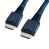 PCIE4.0x4 Full Function SFF8611 To SFF-8611 Extension Cable Ouclink4i Silver Plated Cable