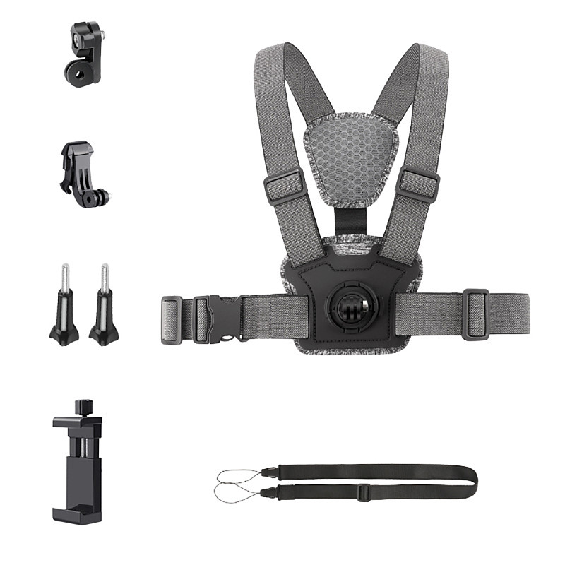 New Mobile Phone Camera Chest Strap Front And Back Shooting for Gopro Insta360 Camera Holder VLONG For Mountain Climbing And Cycling