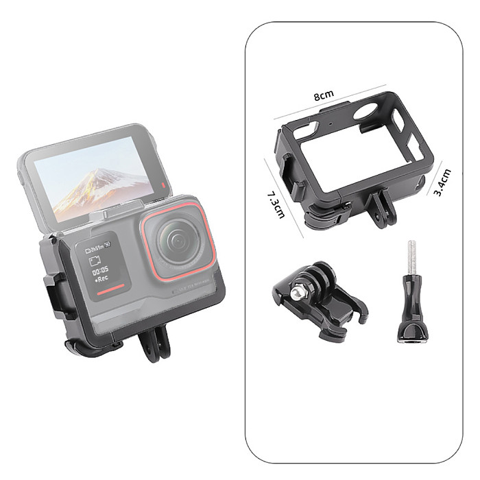 1pcs Plastic Cage for Insta360 Ace Pro Frame Case Lens Cap for Insta360 Ace Shoot Protective Shell Camera Protection Accessories