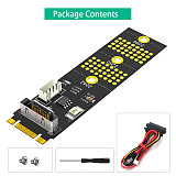 For NGFF(M.2) Key B+M /B to SATA 2.5inch Adapter Card Support M.2 Key B 2242/2260/2280 for SATA 2.5 inch HDD to M.2 Key B Slot