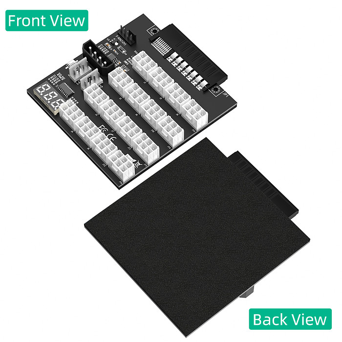 ATX 12x6Pin Power Supply Breakout Board Adapter with Flash LED for HP 733428-101 720620-B21 830272-B21 720478-B21 830262-001 PSU