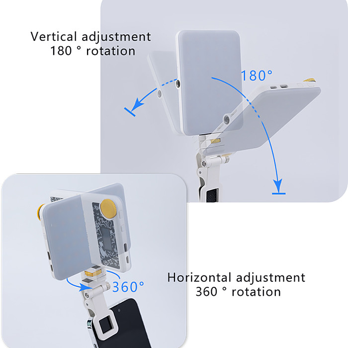 Mobile Phone Fill Light Rechargeable Selfie Led Light 2500K-9000K Dimmable for Smartphone Conference Video Makeup Live Stream