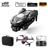 V68 Drone Optical Flow Obstacle Avoidance Three Camera Aerial Photography Aircraft Folding Remote Control Aircraft Set