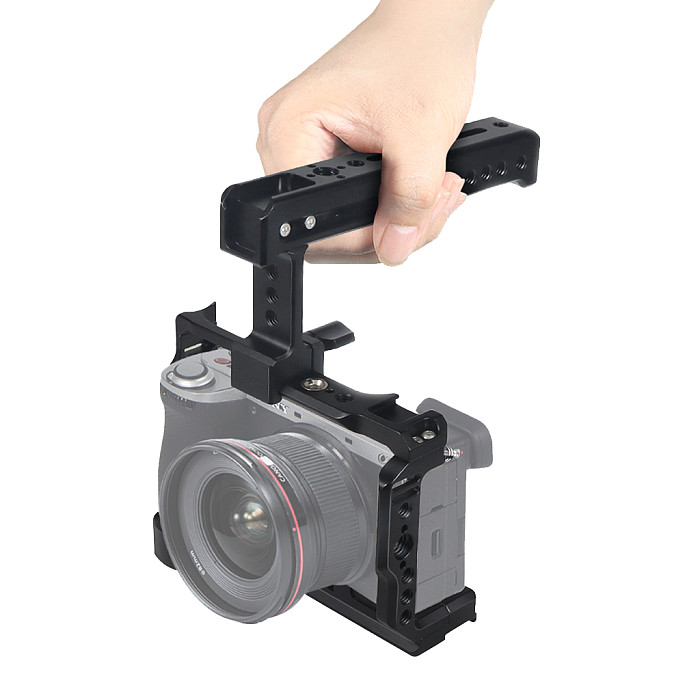 Aluminum Alloy Flash Cage Quick Mounting Quick Removal Rabbit Cage Protection Frame For SONY SONY A6700 SLR Camera