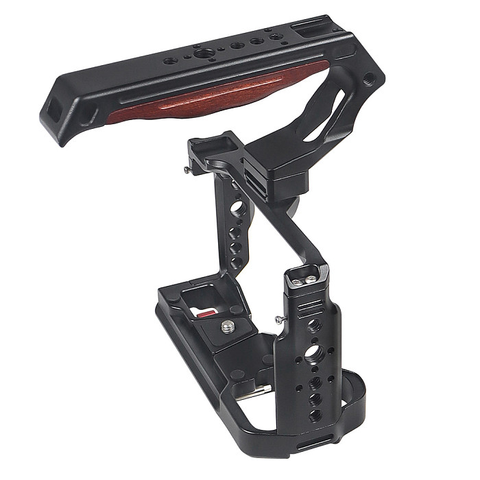 Aluminum Alloy Flash Cage Quick Mounting Quick Removal Rabbit Cage Protection Frame For SONY SONY A6700 SLR Camera