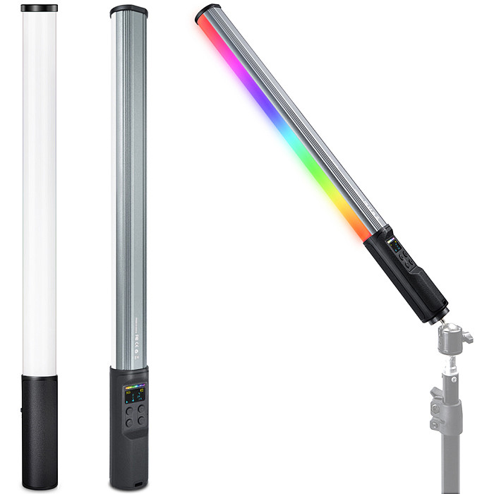 W150RGB-II Selfie Stick Light Handheld RGB Light Tube Atmosphere LED Video Light with Tripod for Photography Video Live Vlogging
