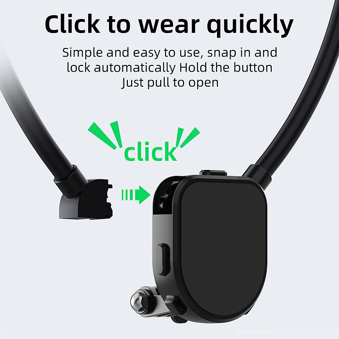 Magnetic Silicone Neck Holder Mount Mobile Phone Vlog Neck Bracket For GoPro Hero 12 11 10 9 Insta360 for DJI Osmo Action Camera