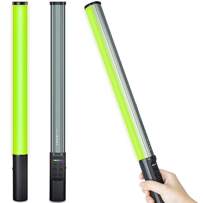 W150RGB-II Selfie Stick Light Handheld RGB Light Tube Atmosphere LED Video Light with Tripod for Photography Video Live Vlogging