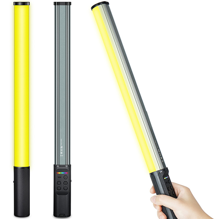 W150RGB-II Selfie Stick Light Handheld RGB Light Tube Atmosphere LED Video Light with Tripod for Photography Video Live Vlogging