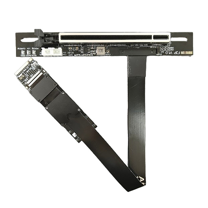 For M.2 NGFF NVMe Key M to PCI-E 5.0 x16 Graphics Card Extension Cable M.2 Turn 90 Angled 16x M.2 Riser Card Adapter GPU Cable
