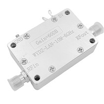 10MHz-6GHz 60dB High Gain LNA Wideband Amplifier High Flatness Amp with SMA Female Connector for RF Signal Drive GPS Receiver