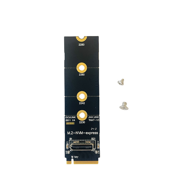 For M.2 NVME to Oculink Female Dock SFF-8612 Adapter PCI-E X4 Adapter Card Support DOCK-OC4 for 2.5inch NVME U.2(SFF 8639)SSD