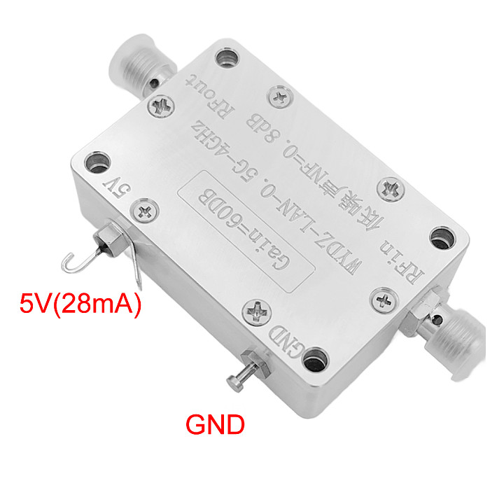 LNA 0.5-4GHz Gain 60dB Low Noise 0.8dB Amplifier for Ham Radio GPS Beidou GLNSS WIFI Signal RF Receiver System HF VHF UHF FM SDR