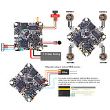 JHEMCU F411ELVTX 1S-2S ELRS 12A ESC 400MW VTX For RC FPV Quadcopter Accessories Replacement Part Racing Drone
