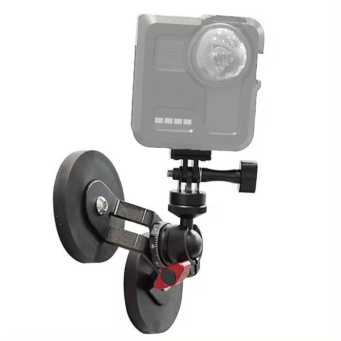 Strong Magnetic Magnet Suction Cup Bracket Ball Head Mount Base Adapter for Gopro 12 OSMO Action DSLR Camera Phone Light Stand