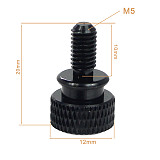 1/2pcs M5 Hand-Tighten Knurled Screw for DIY Computer Case Aluminum Thumb Screws Cameras Accessories