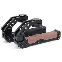 Universal Camera Top Handle Silicone Handgrip with Cold Shoe Mount 3/8 Arri Locating Screw for Canon Sony DSLR Camera Cage Rig