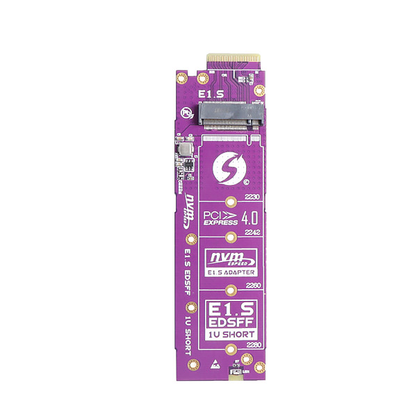 JEYI  M.2 NVME to EDSFF E1.S Adapter Card PCIE4.0/3.0X4 SSD Expansion Card (M.2 NVME to E1.S For 1U Server Chassis)