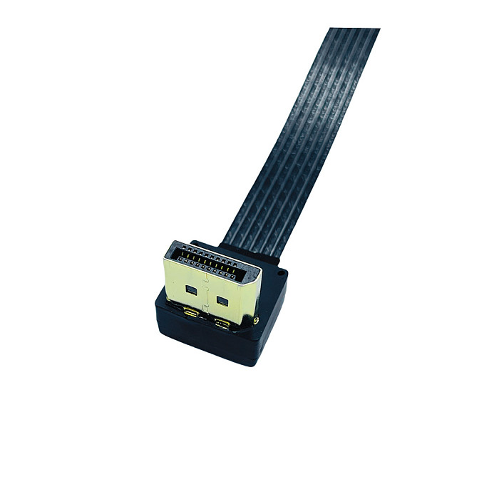 DP1.4 DP2.0 Video Cable Connection Cable for Computer Monitor Copper Silver-plated  90° Angled 8K HD Cable 8K 60Hz / 4K 240hz
