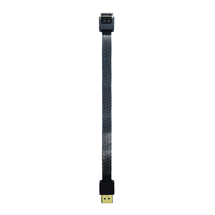 DP1.4 DP2.0 Video Cable Connection Cable for Computer Monitor Copper Silver-plated  90° Angled 8K HD Cable 8K 60Hz / 4K 240hz