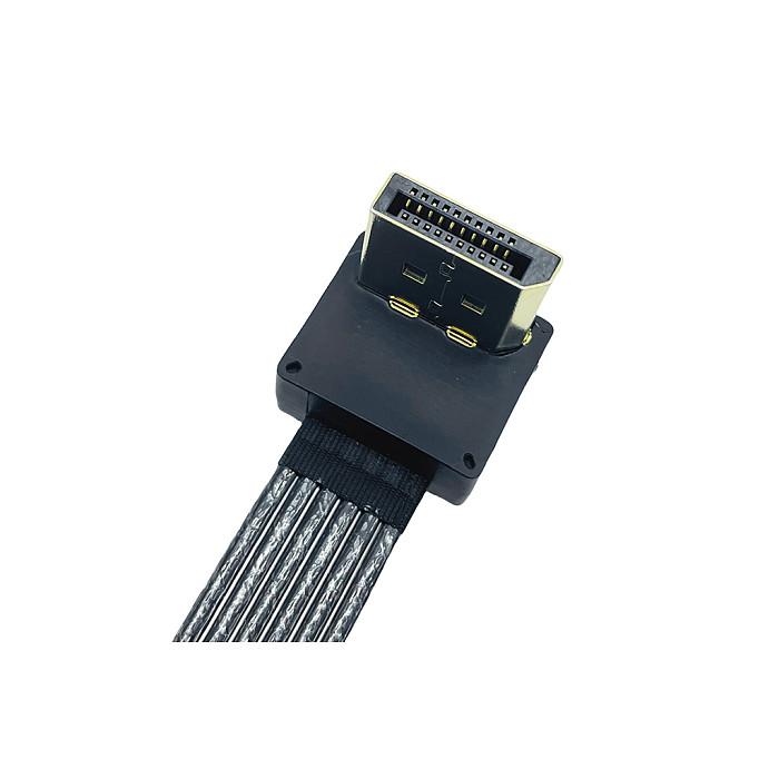 DP1.4 DP2.0 Video Cable Connection Cable for Computer Monitor Copper Silver-plated  90° Angled 8K HD Cable 8K 60Hz / 4K 240hz