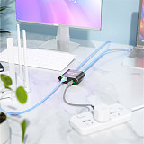1 to 2 Network Cable Splitter Portable Gigabit Switch 3-Ports 10/100/1000Mbps RJ45 Unmanaged Ethernet Switch Support MDI/MDIX